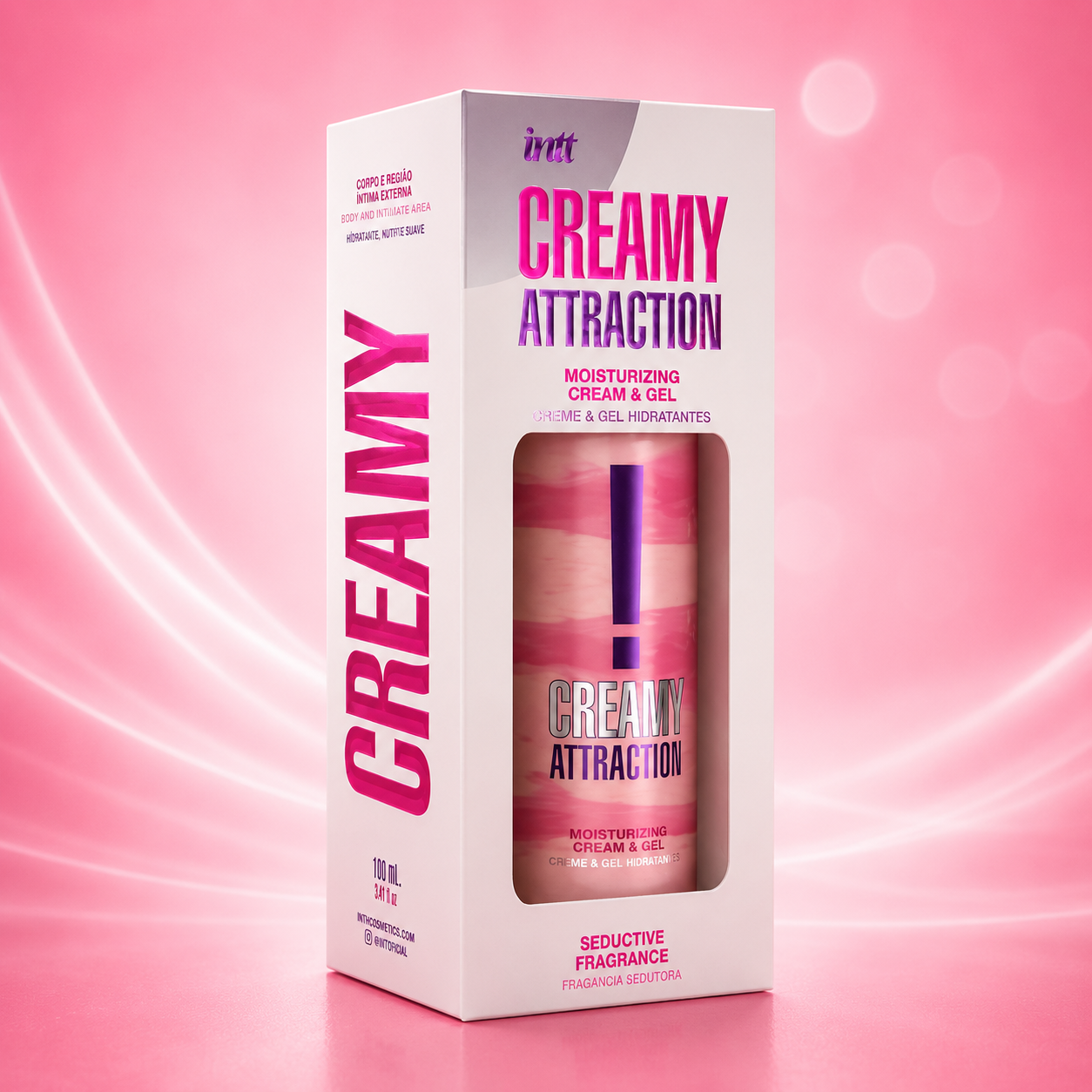 Duftcreme und Gel Creamy Attraction 100 ml, feuchtigkeitspflege, in rosa-violetter Farbgebung