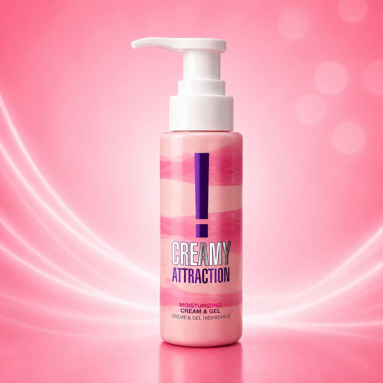 Pumpflasche mit Aphrodisiakum-Creme und Gel, 100 ml, Creamy Attraction, Feuchtigkeitscreme, weiße Pumpe