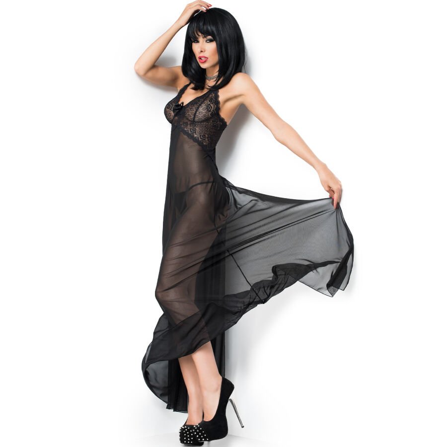 CHILIROSE - CR 3883 BABYDOLL LANG SCHWARZ