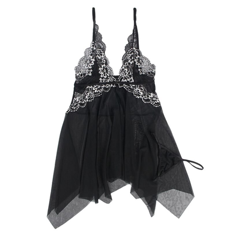 SUBBLIME - BABYDOLL STOFF TÜLL BRUST SPITZE