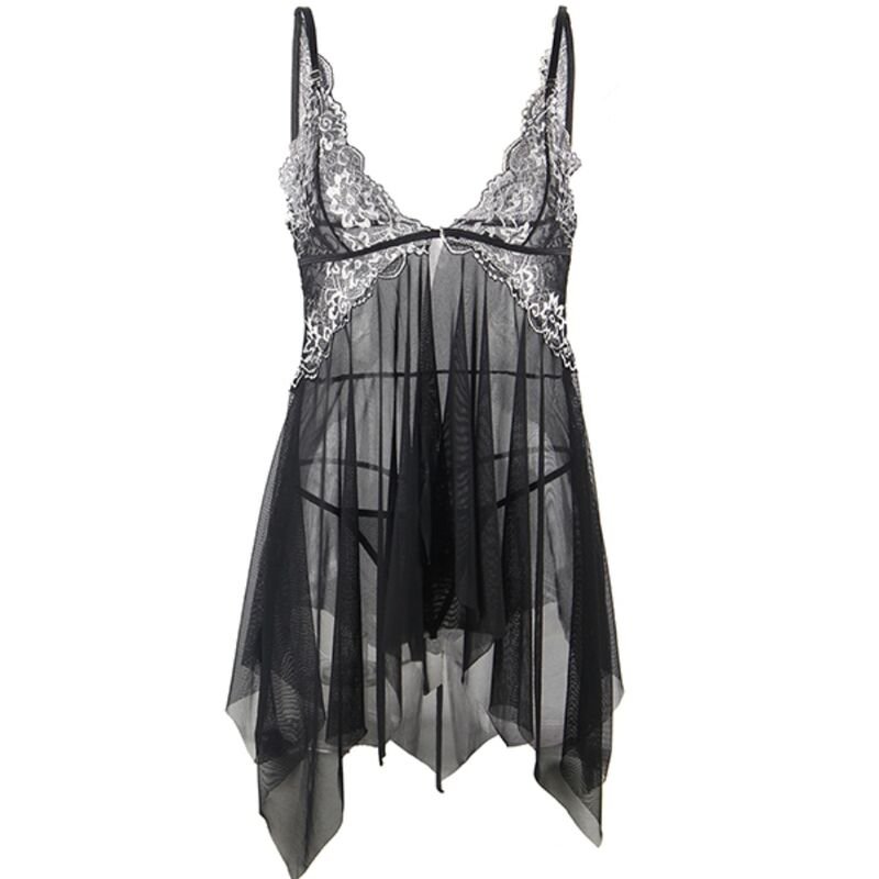 SUBBLIME - BABYDOLL STOFF TÜLL BRUST SPITZE