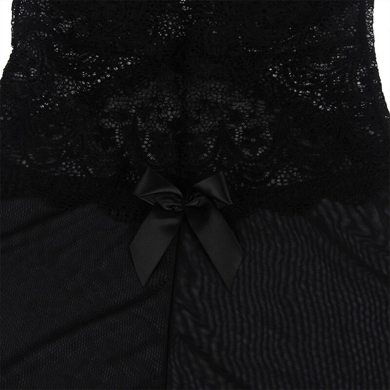 SUBBLIME - BABYDOLL-TÜLLSTOFF MIT SPITZE UND BLUMENDETAIL SCHWARZ
