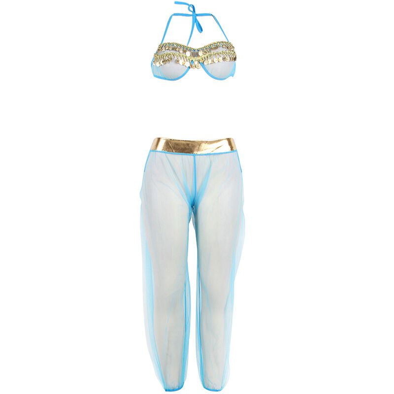 SUBBLIME - INDIEN-STIL BLAUES DESSOUS-SET