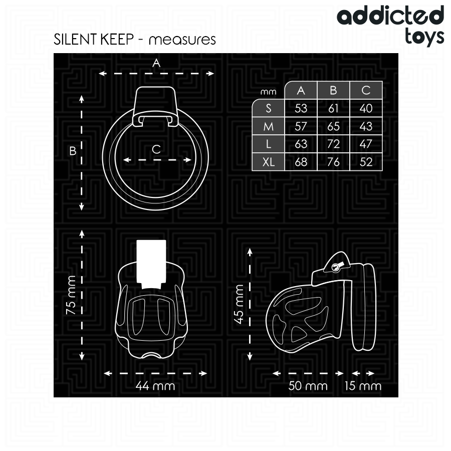 ADDICTED TOYS LOCKED - SILENT KEEP PENISKÄFIG 7,5 CM