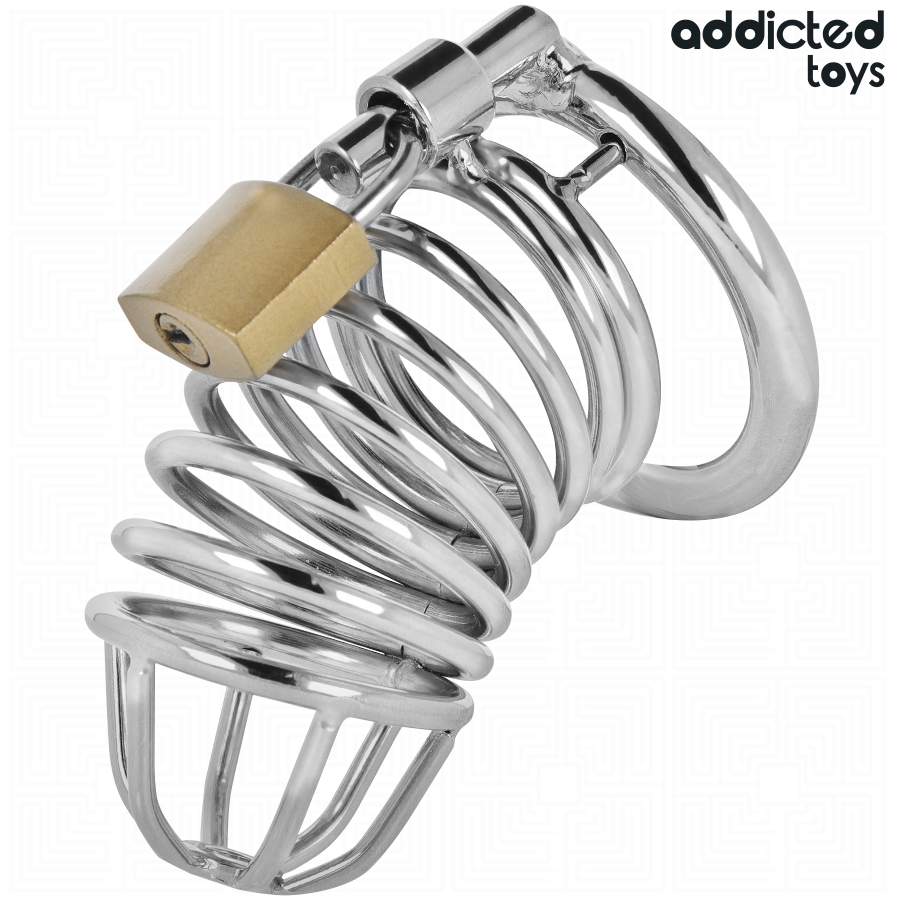 ADDICTED TOYS LOCKED - IRON CELL METALL-PENISKÄFIG GRÖSSE M