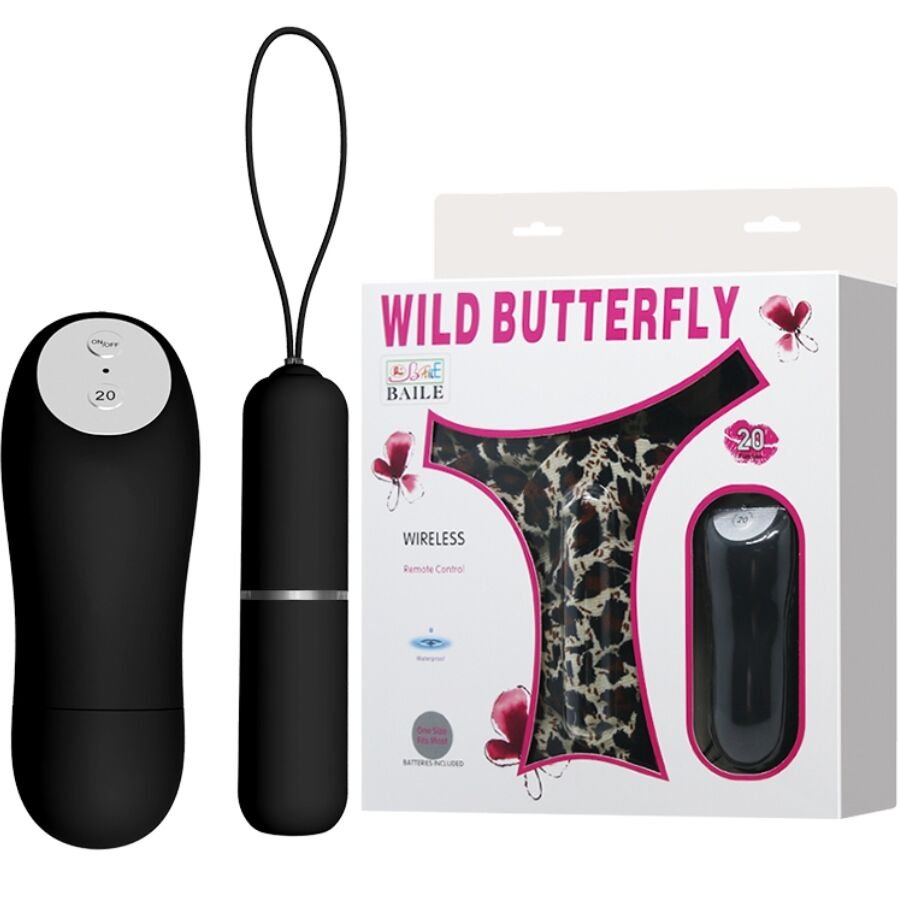BAILE - Stringtanga mit Vibrationskugel und Fernbedienung, Schwarz