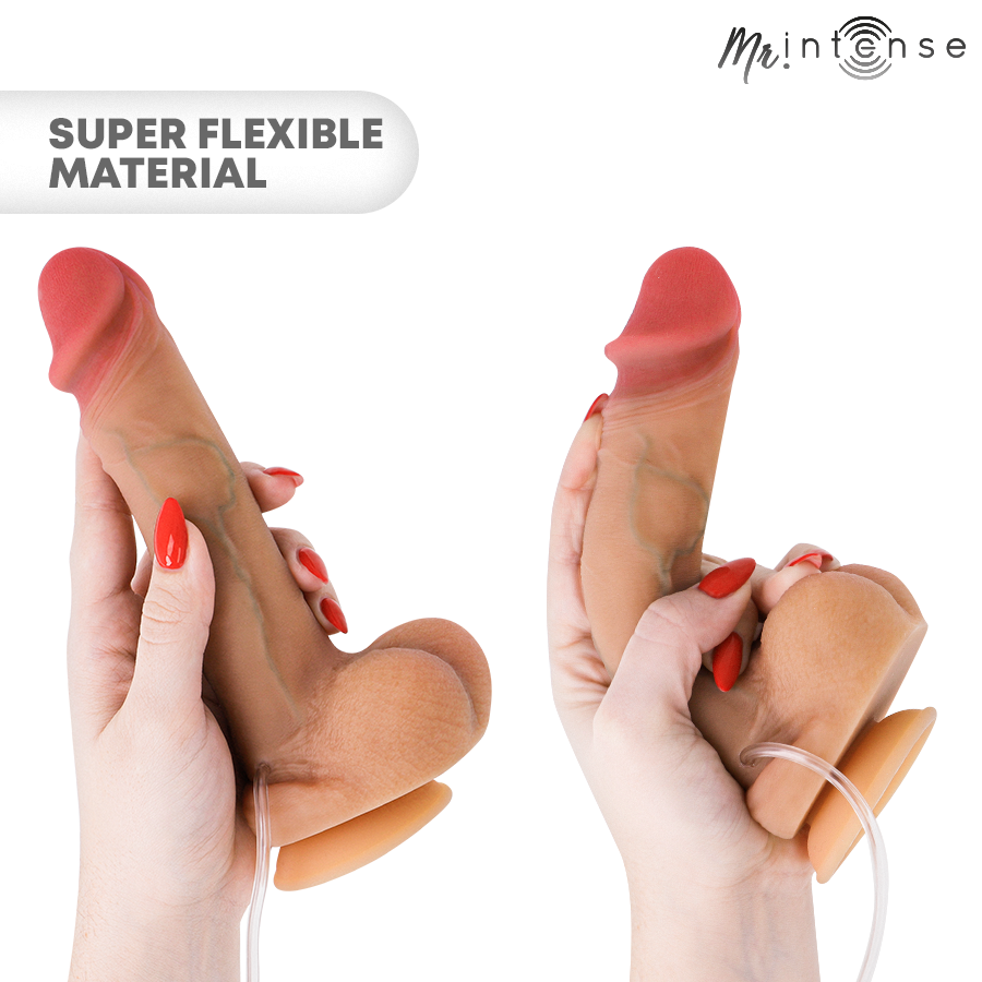 MR INTENSE - DANNY ULTRA-REALISTISCHER SPRITZER-PENIS MIT HODEN 20,5 CM -Ø- 4 CM