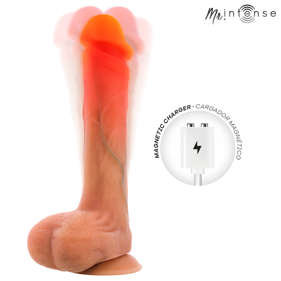 MR INTENSE - BRADLEY VIBRATOR-DILDO MIT WÄRMEEFFEKT UND FERNBEDIENUNG 21 CM -Ø- 4,2 CM