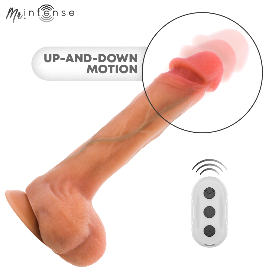 MR INTENSE - BRADLEY VIBRATOR-DILDO MIT WÄRMEEFFEKT UND FERNBEDIENUNG 21 CM -Ø- 4,2 CM