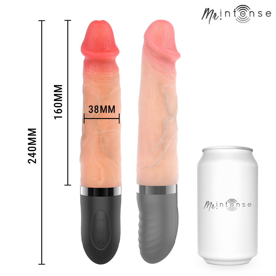 MR INTENSE - JEAN UP&DOWN VIBRATOR MIT WÄRMEEFFEKT 24 CM -Ø- 3,8 CM