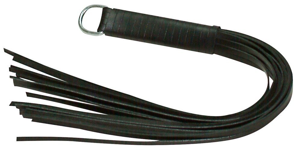 Leder Peitsche 45cm, schwarz
