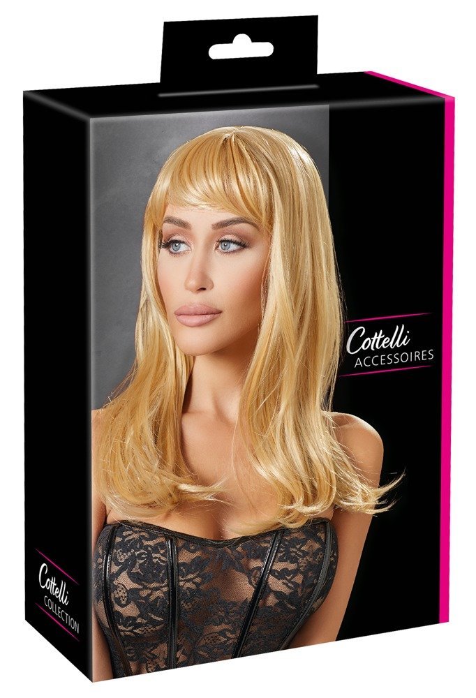Perücke blond, lang, gelb