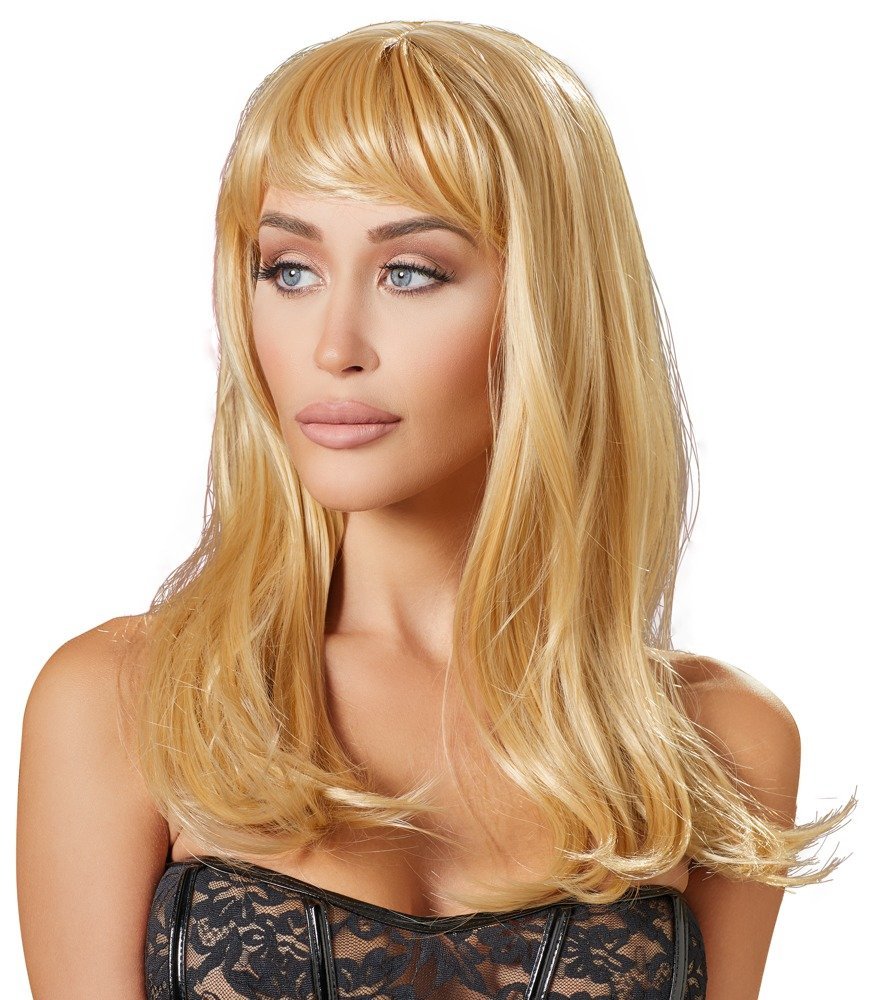 Perücke blond, lang, gelb