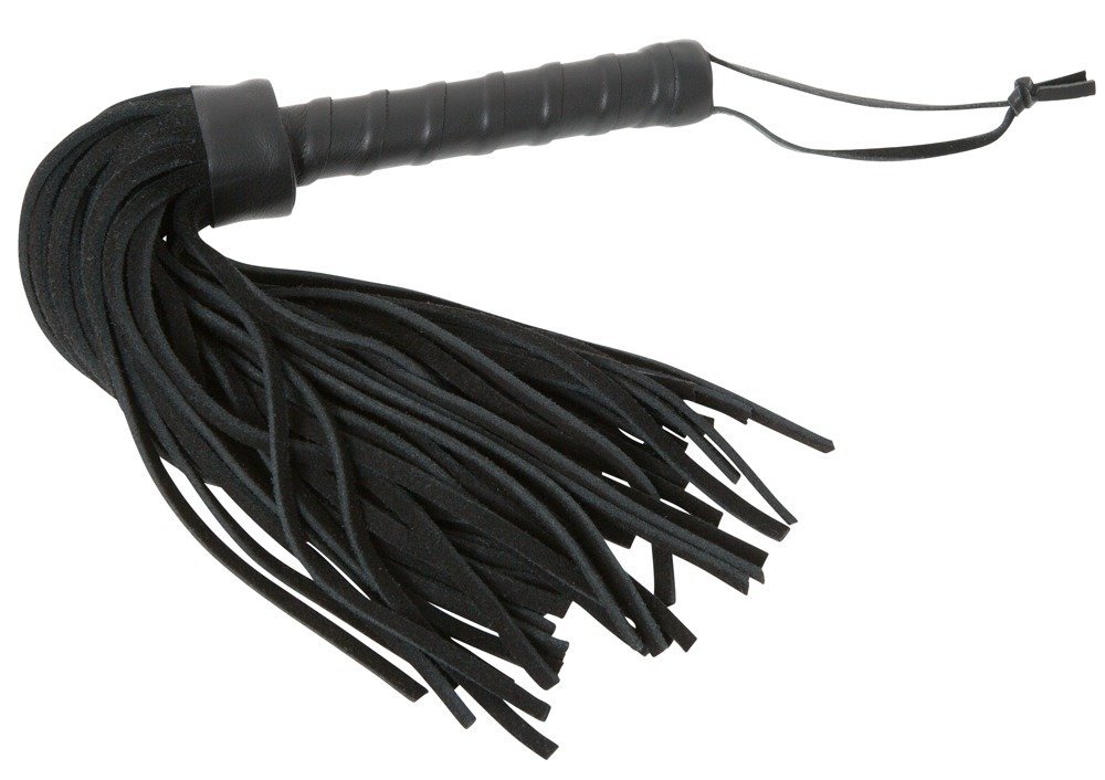Leder Flogger, schwarz