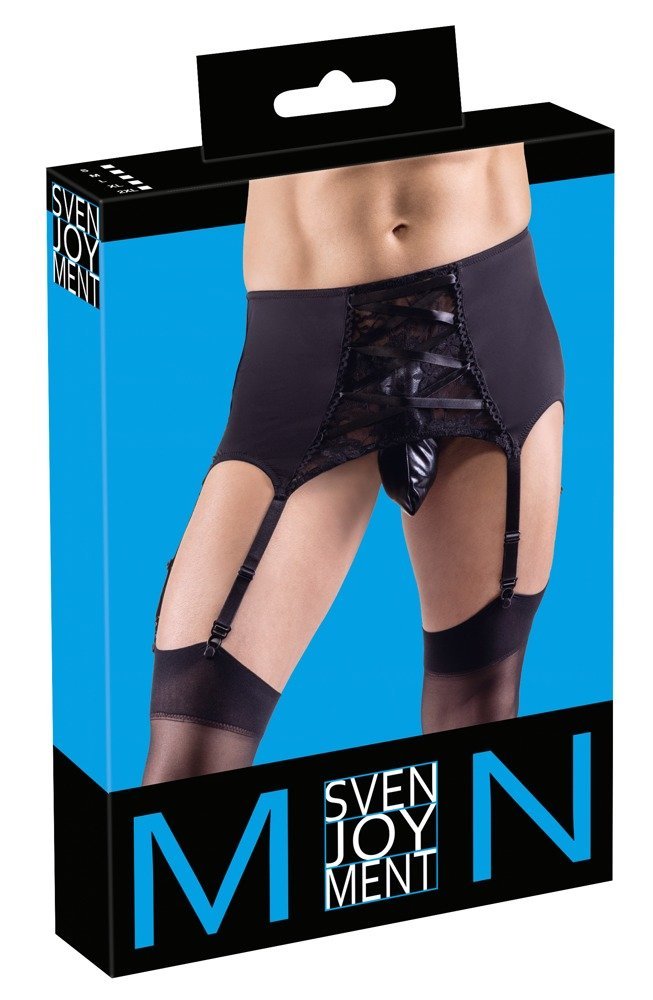 Herren Strapsgürtel, schwarz