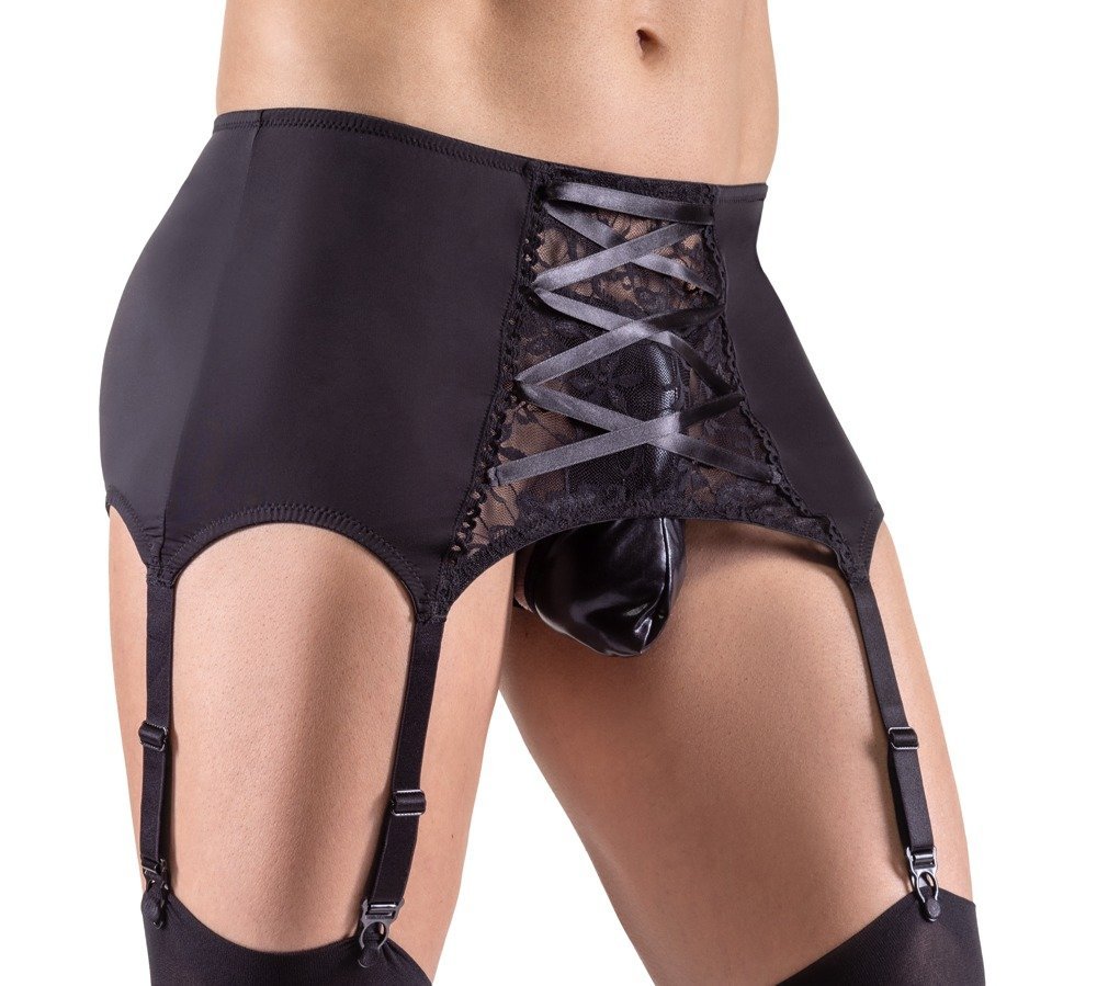 Herren Strapsgürtel, schwarz