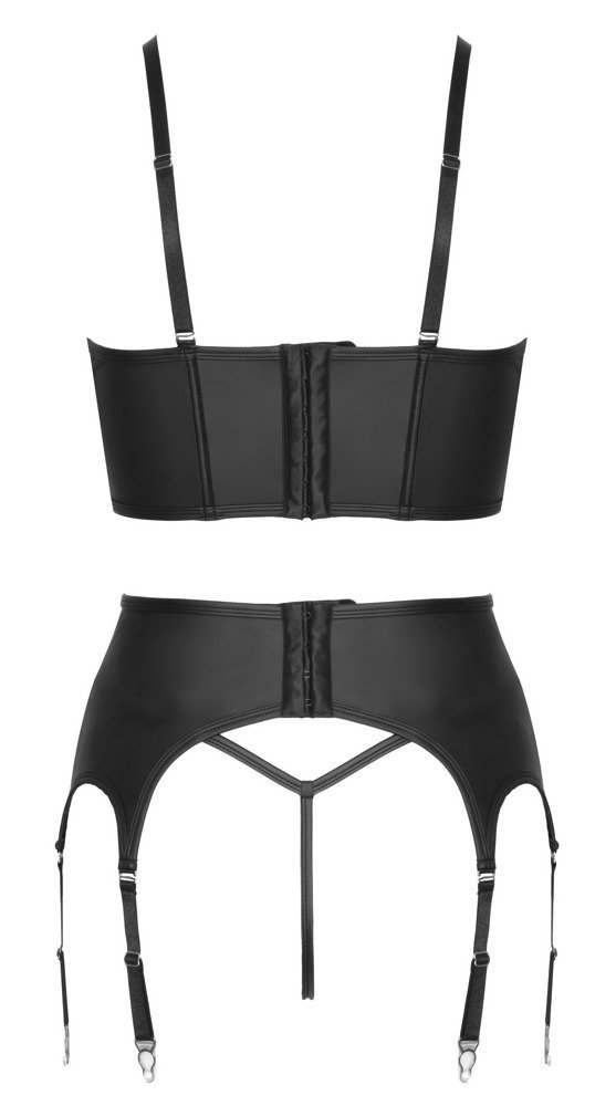 Top Set Strasszip, schwarz