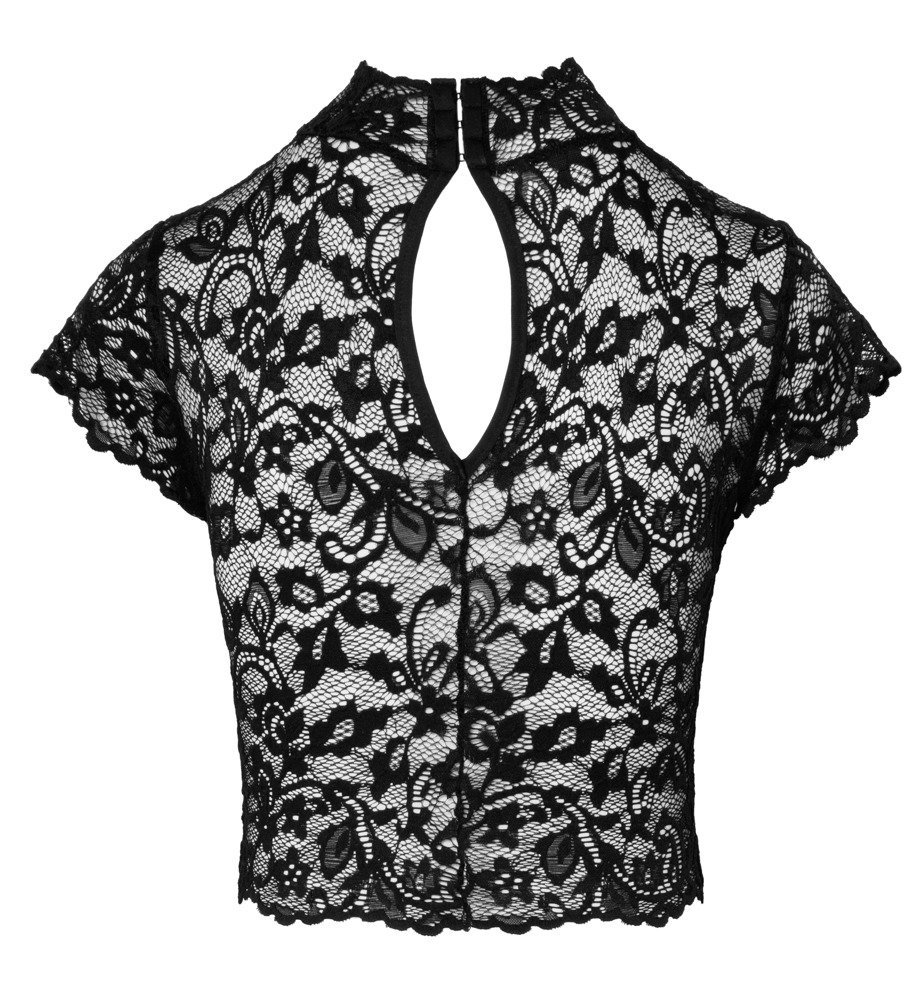 Noir Top Spitze, schwarz