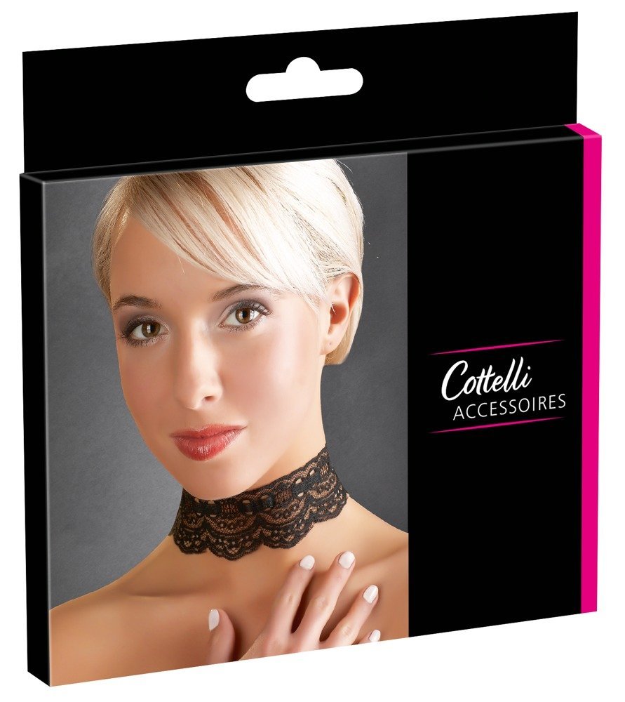 Halsband Spitze, schwarz