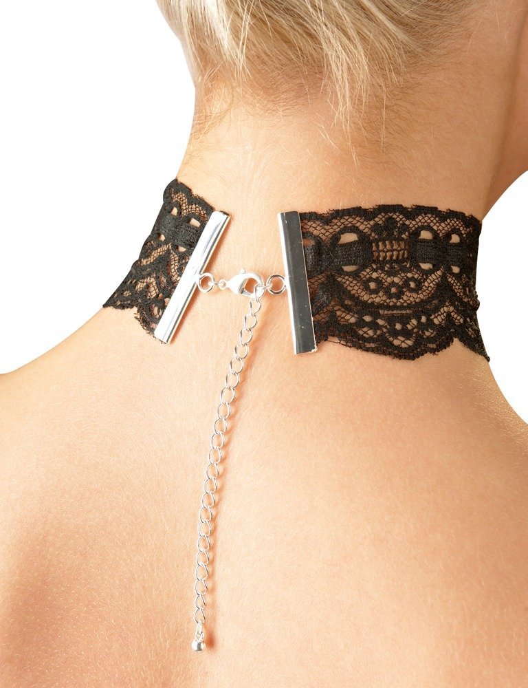 Halsband Spitze, schwarz