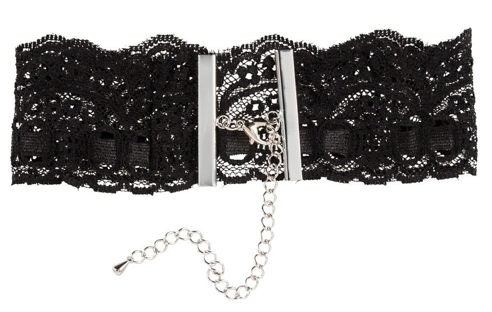Halsband Spitze, schwarz