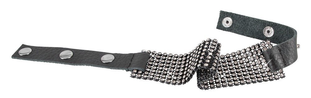 Halsband Strass, schwarz