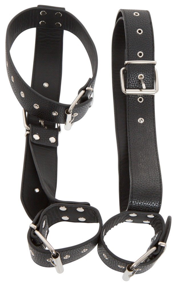 Hals-Handfessel, schwarz