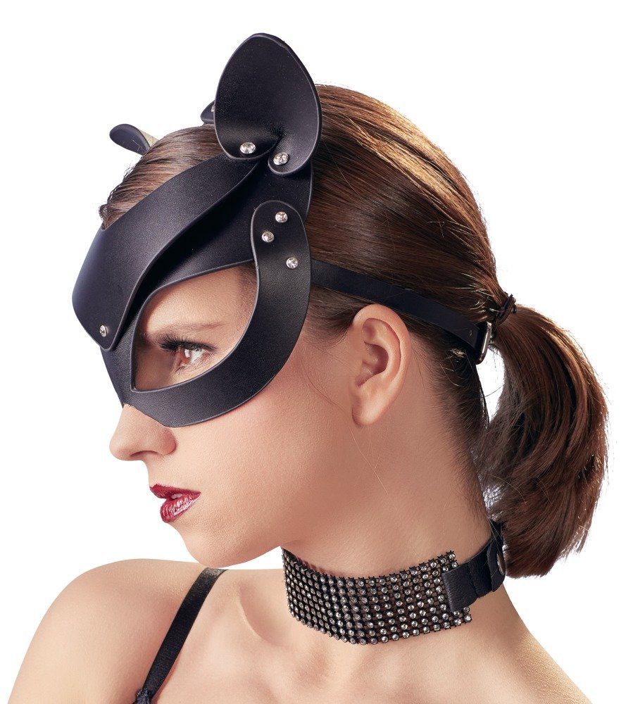 Bad Kitty Catmask Strass, schwarz