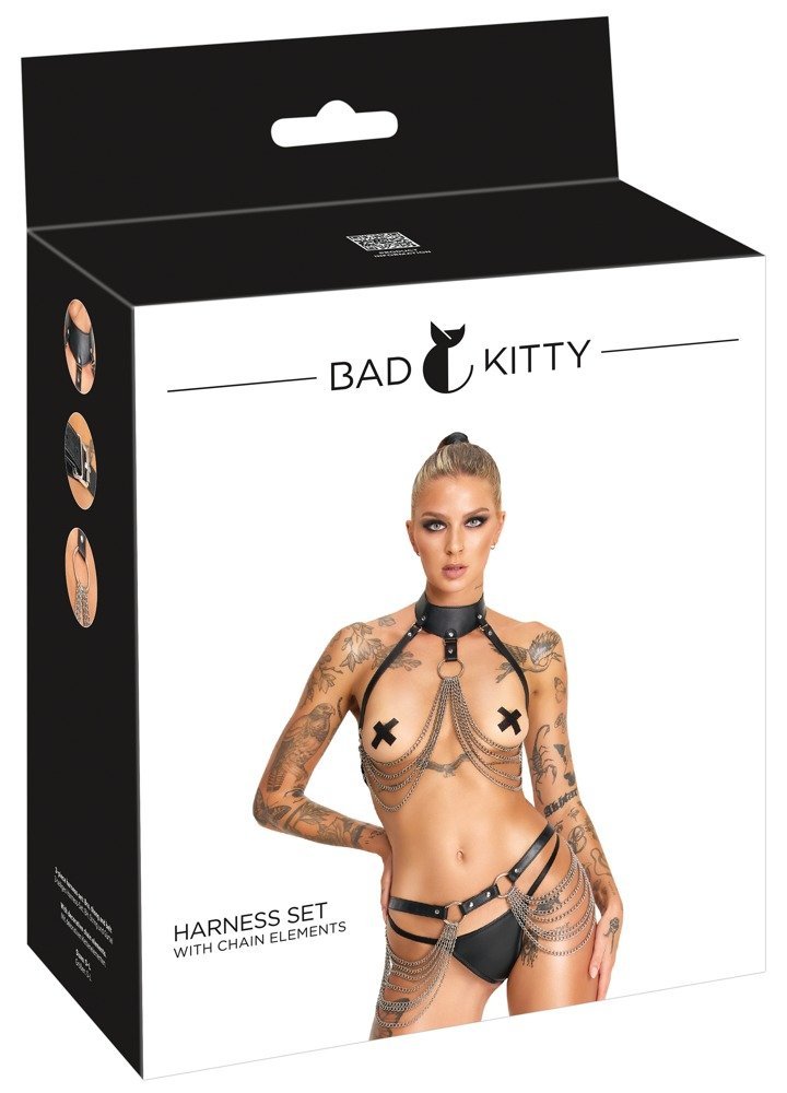 Bad Kitty Harness 3 Teile S-L