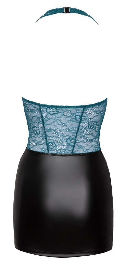 Kleid schwarz/petrol, grün