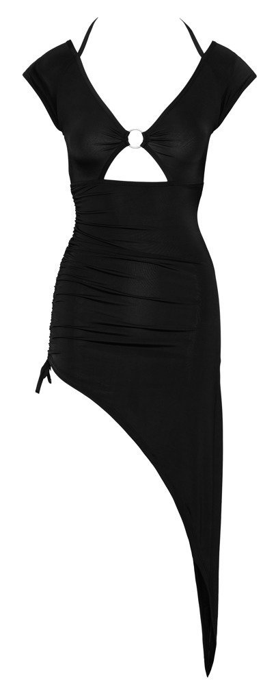 Kleid Raffung, schwarz