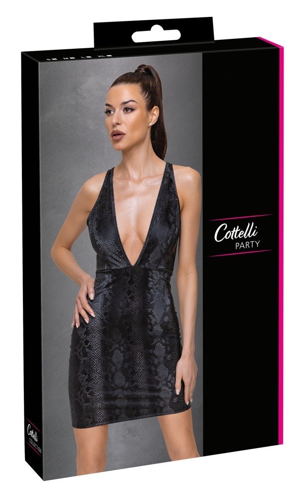Kleid Snake, schwarz