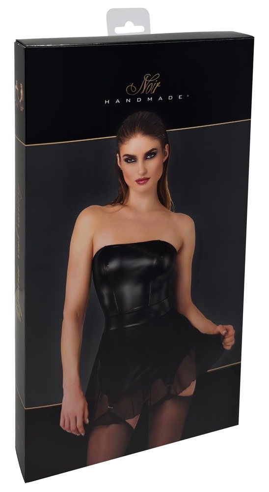Noir Kleid Straps, schwarz