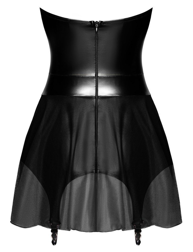 Noir Kleid Straps, schwarz